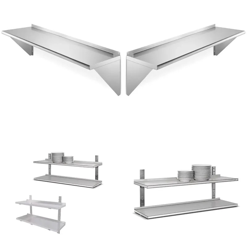 Wall Shelf Commercial Kitchen - Rak Penyimpanan Dinding Gantung dari Baja