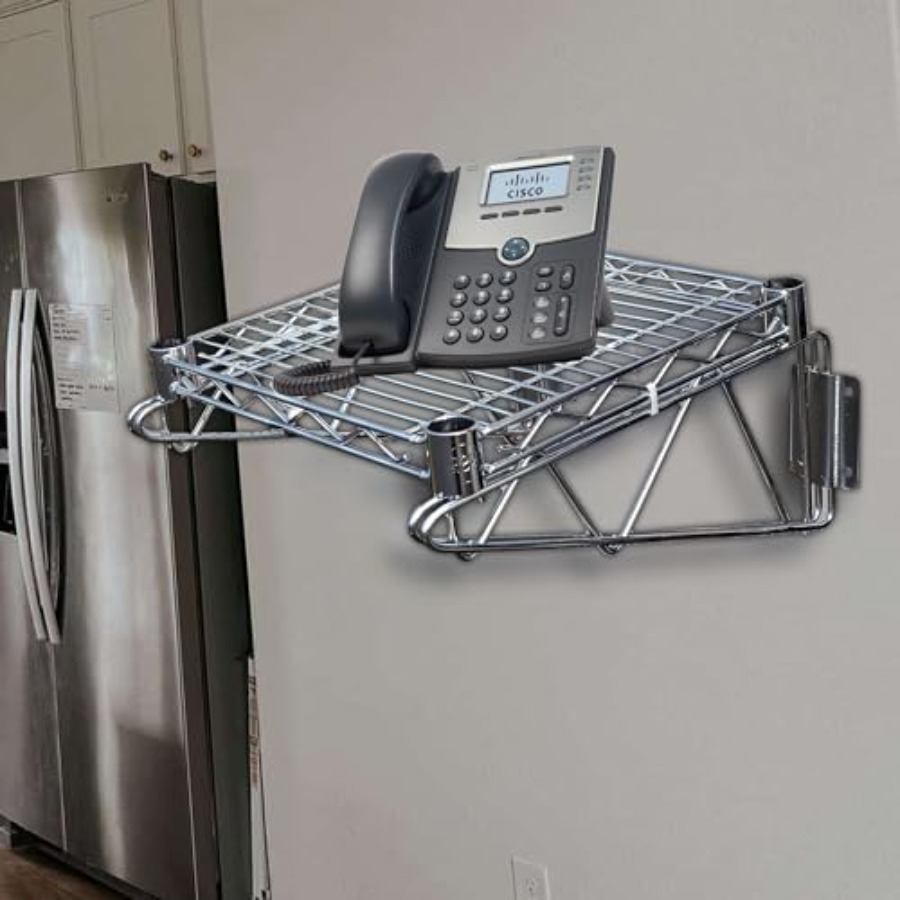 Rak Dinding Kawat Krom Tahan L - Wall Shelf Commercial Kitchen ulasan dan harga