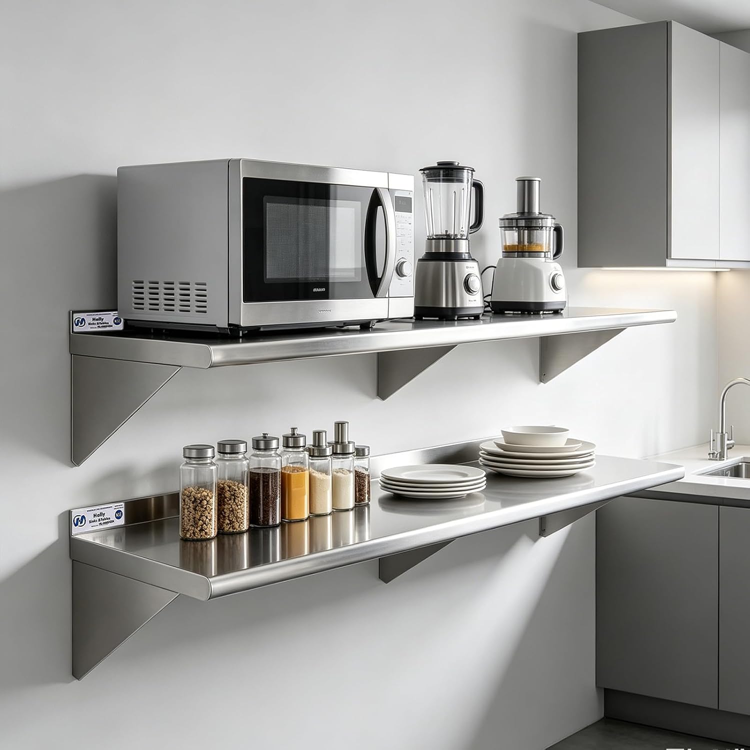 2 Paket Rak Dinding Stainless  - Wall Shelf Commercial Kitchen ulasan dan harga