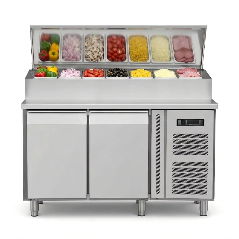 Kulkas Persiapan Sandwich OEM  - Commercial Kitchen Counter ulasan dan harga