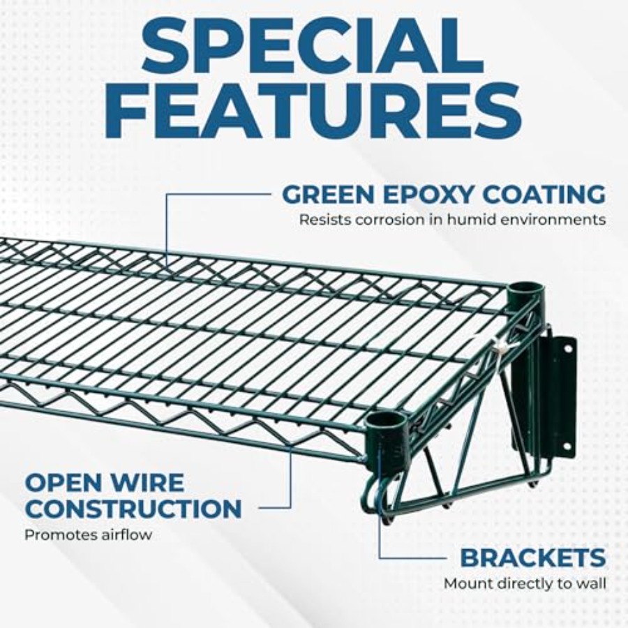 Rak Dinding Kawat Hijau Berlap - Wall Shelf Commercial Kitchen ulasan dan harga