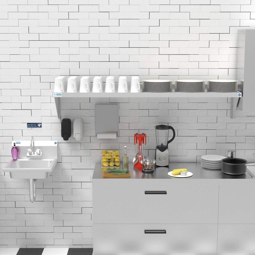 Rak Dinding Stainless Steel 12 - Wall Shelf Commercial Kitchen ulasan dan harga