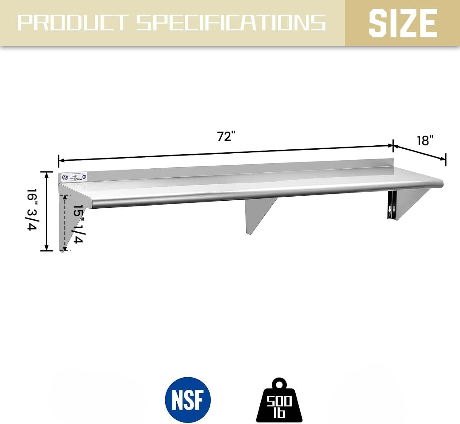Rak Penyimpanan Dinding Stainl - Wall Shelf Commercial Kitchen ulasan dan harga