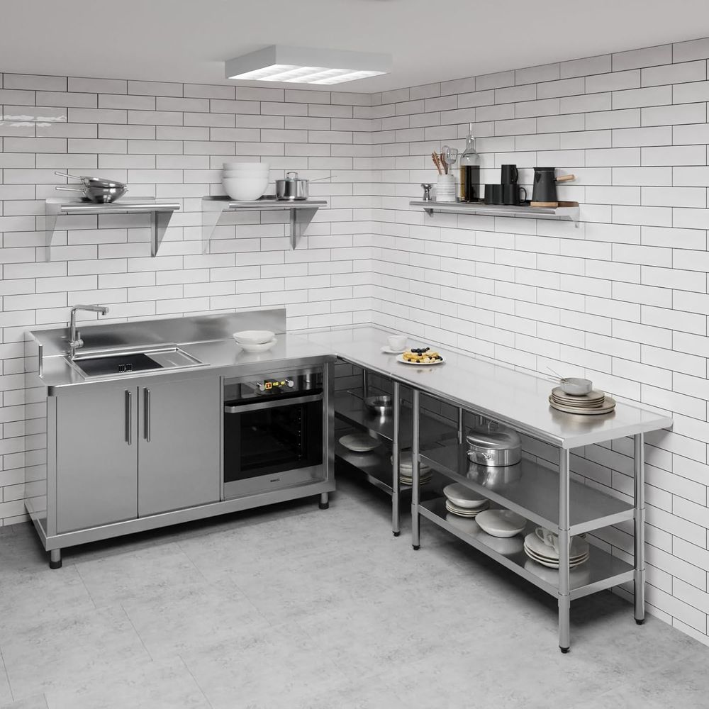 Rak Dinding Stainless Steel 48 - Wall Shelf Commercial Kitchen ulasan dan harga