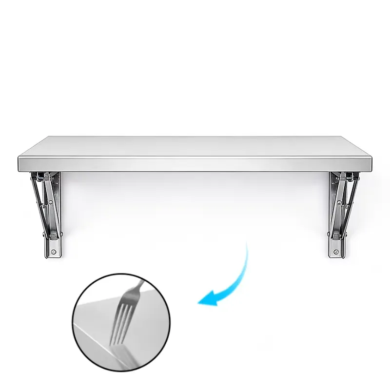 Rak Lipat Logam Stainless Stee - Wall Shelf Commercial Kitchen ulasan dan harga